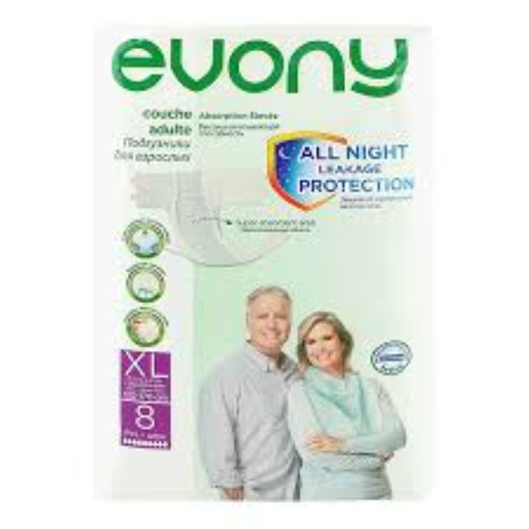 EVONY ADULT DIAPER LARGE 8PCS
